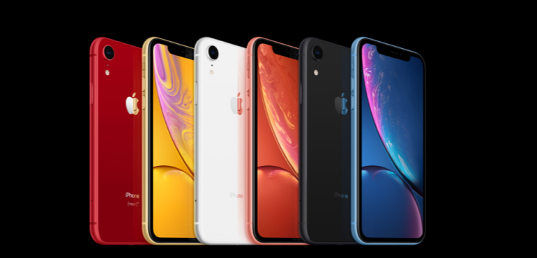 iPhone XR all colourways hero size