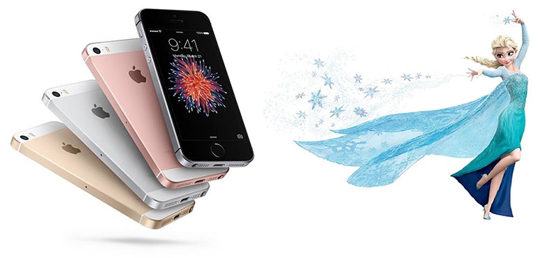Elsa frozen cooling down iPhones