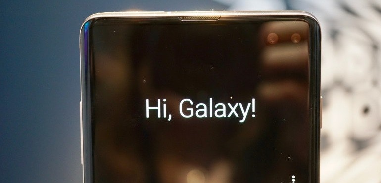 Samsung Galaxy S10 welcome screen hero size
