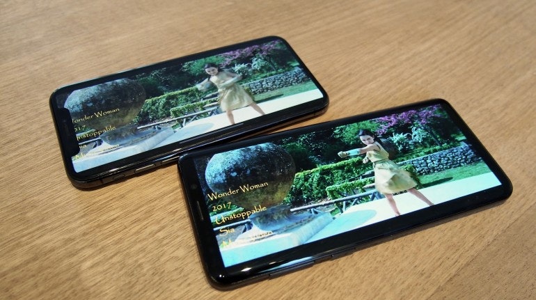 iPhone X and S9 Plus screens