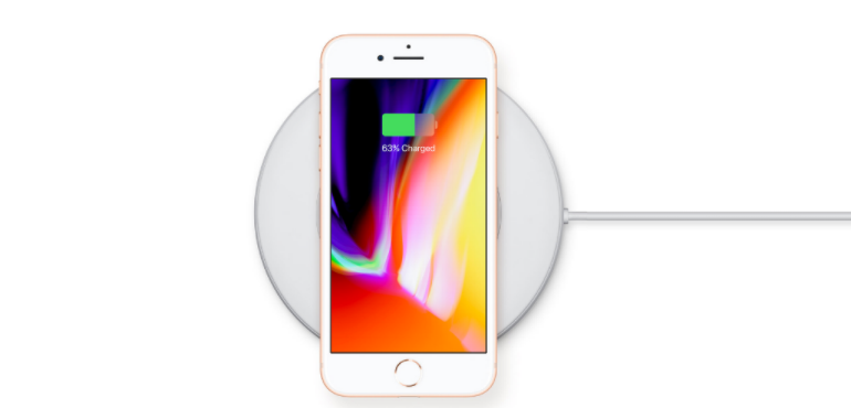 iPhone 8 wireless charging hero image
