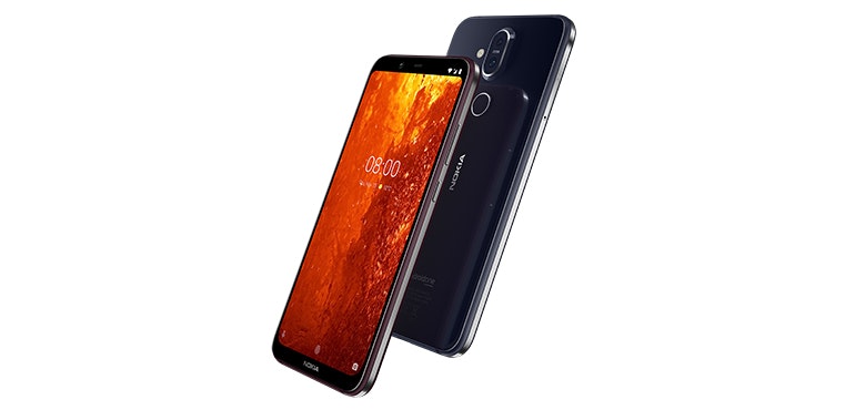 Nokia 8.1 front and back homescreen hero size