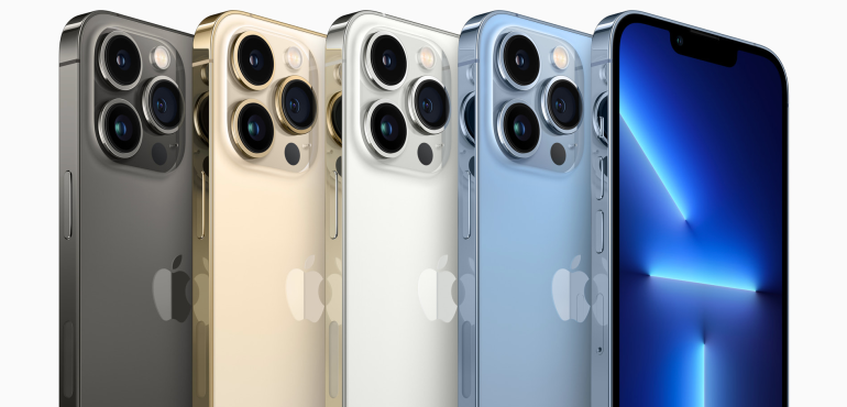 iPhone 13 Pro lineup all colours back and front hero image